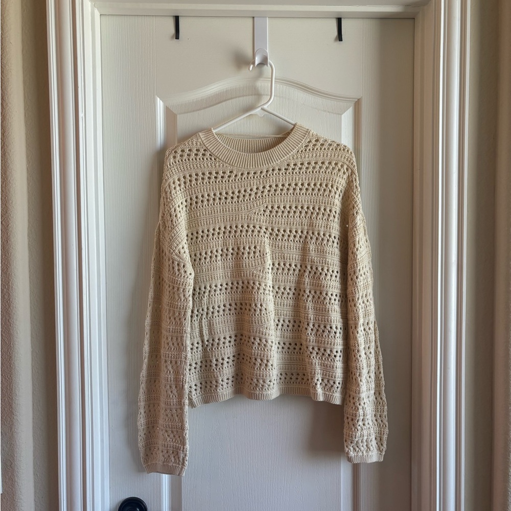 Vero Moda Cream Crew Neck Sweater 100% organic cotton